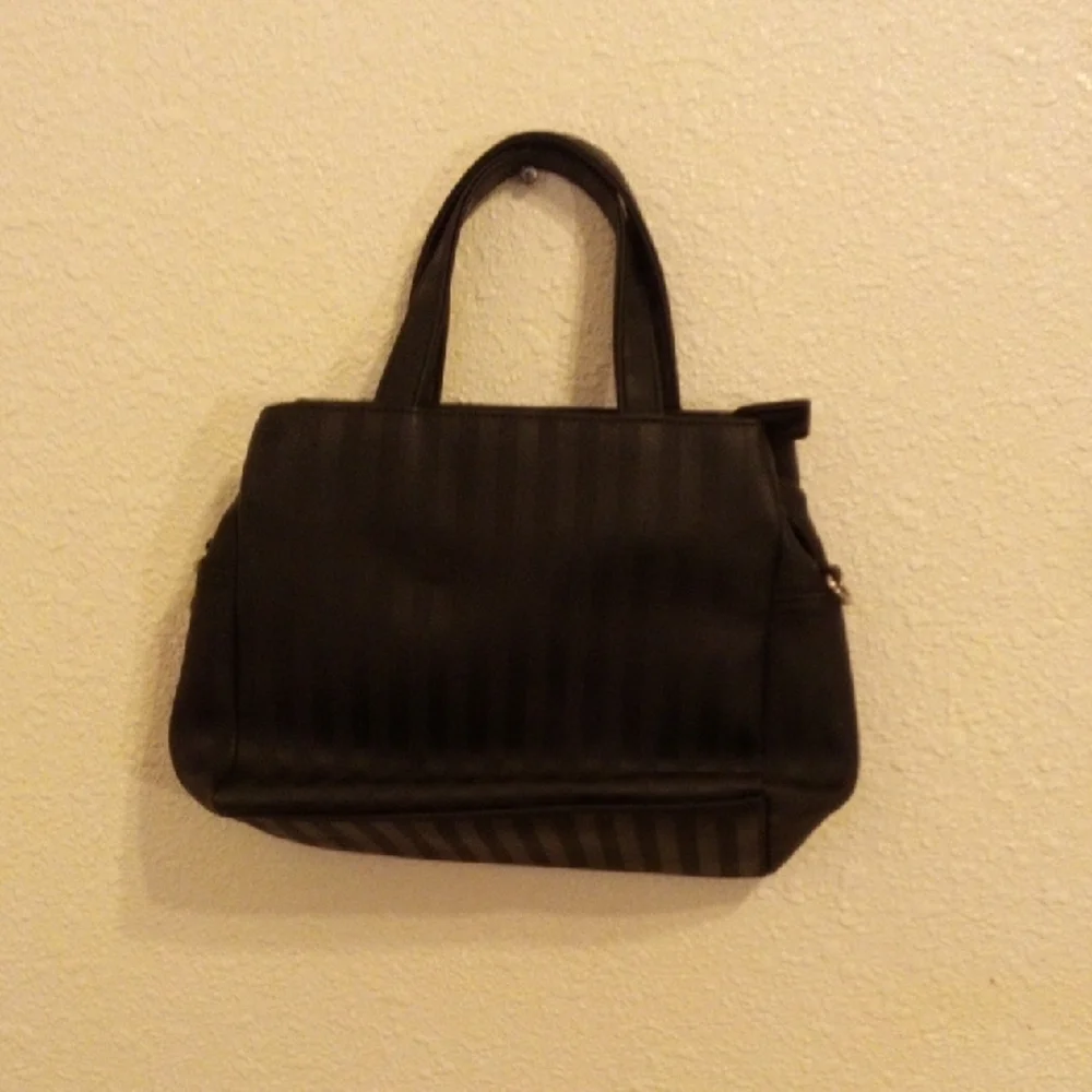 Nine West Black Satchel with Charm